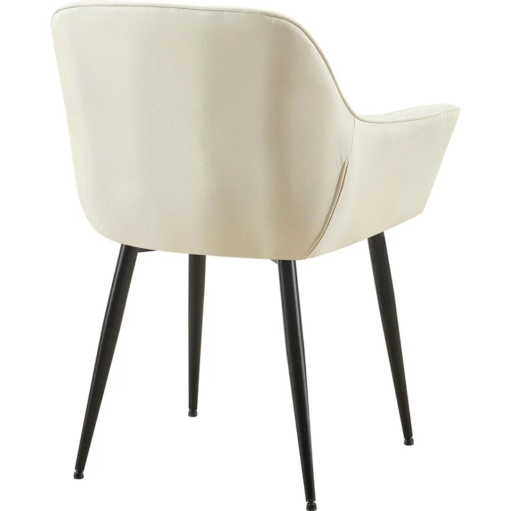 Esszimmerstuhl GUNIM - Stoff Creme 65x58x85 cm | Essstühle Esszimmerstühle Küchenstühle Wohnzimmerstühle – Bild 4