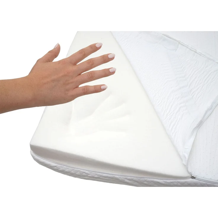 10cm Memoryfoam-Matratzentopper HWC-E63, Topper Matratzenauflage Matratzenschoner ~ 90x200cm Viscoschaum – Bild 3
