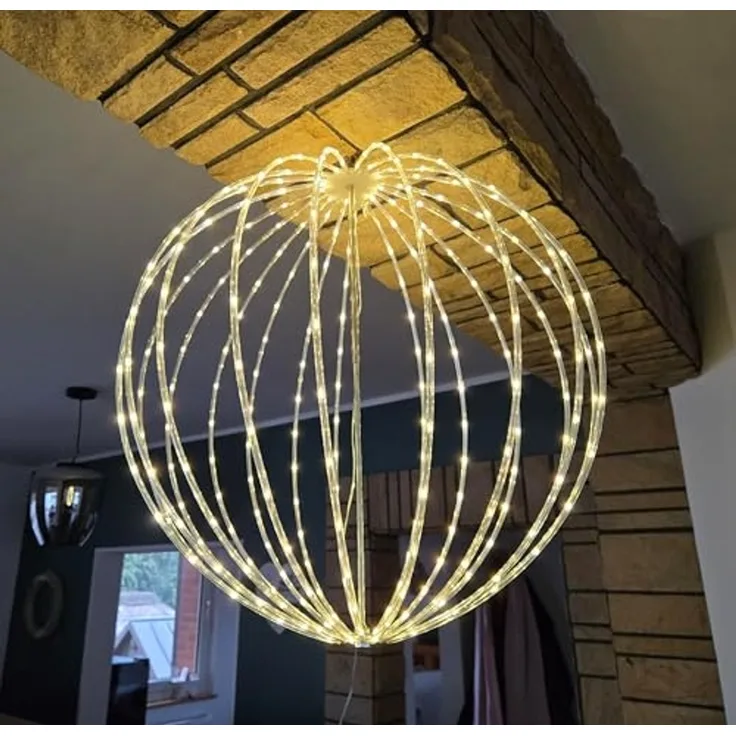 LED Dekokugel Ø50cm mit 295 LEDs, IP44, Timer, für Außen & Innen