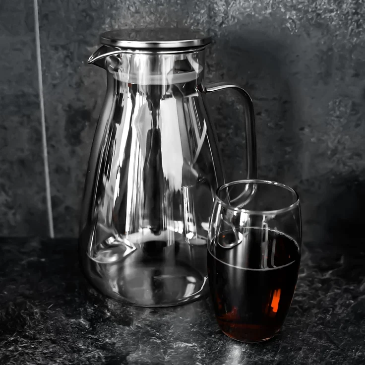 7-tlg. Karaffen-Set aus Glas - 1,95 L Karaffe & 6 Gläsern - 330 ml – Bild 5