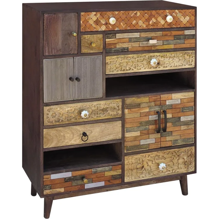 Interia Home & Living Kommode Anrichte TOBOL Braun 100x40x121 cm