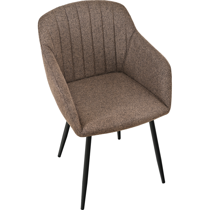 GOEURVANT 711 Esszimmerstühle 6er-Set mit Armlehnen, Webstoff - Mokkabraun – Bild 8