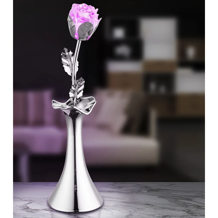 RGB LED Tischleuchte, Rose, Chrom, Farbwechsel, H 29 cm, JIMMY – Bild 6