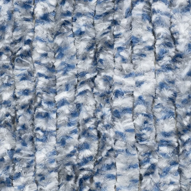 Moritz Flauschvorhang aus Chenille 56 x 185 cm blau grau meliert Türvorhang als Fliegenschutz Insektenschutz für Camping Wohnwagen – Bild 5