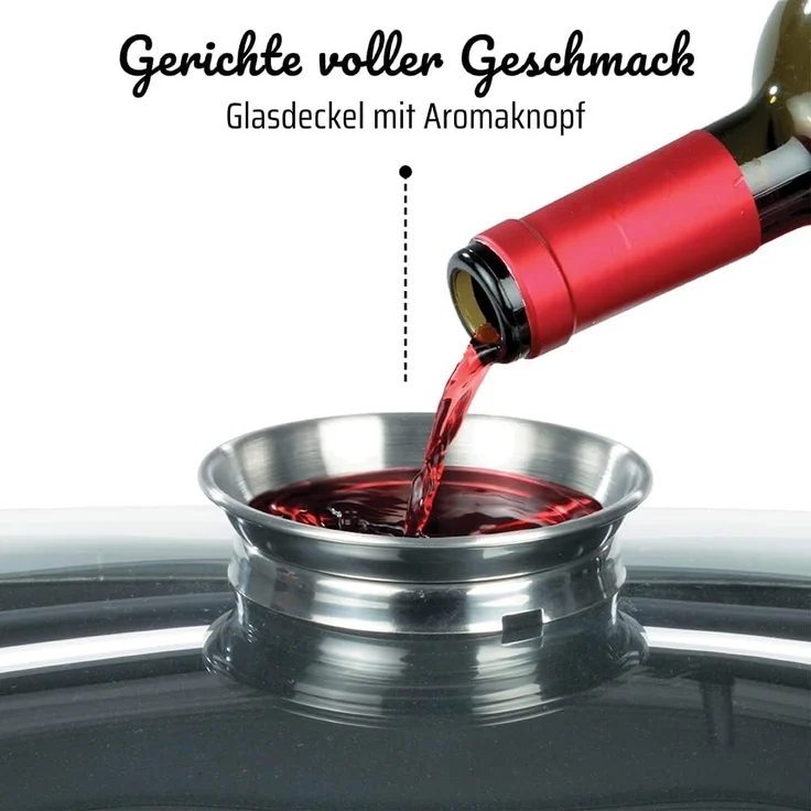 GSW Kochtopf, Gusseisen (1-tlg), incl. Glasdeckel, Induktion – Bild 5