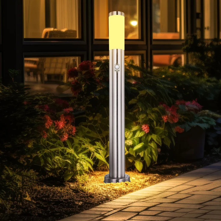 Smart RGB LED Stehleuchte, silber, Bewegungsmelder – Bild 9