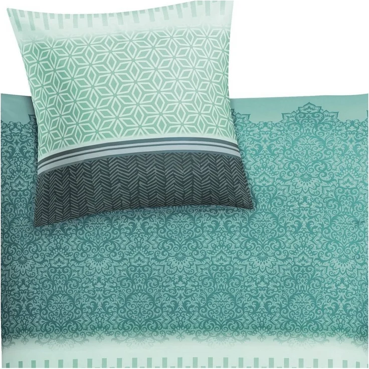 Kleine Wolke Bettwäsche Estrella, Mako-Satin, 2 teilig, mit Muster – Bild 2