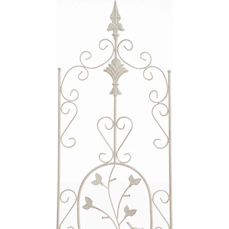 Rankgitter FALK - 35 x 1 x 122 cm, Metall, Antik-Creme | Rankhilfe Kletterpflanzen Gartendekoration – Bild 2
