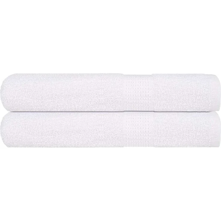 vidaXL Handtücher FROGN 2 Stk. Weiß 100x200 cm 360 g/m² 136665 – Bild 1