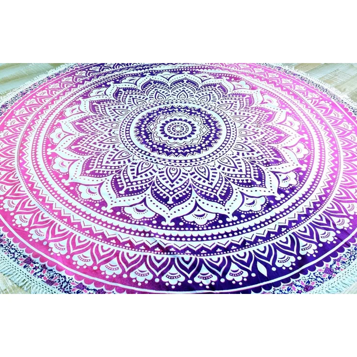 Guru-Shop Tagesdecke Rundes indisches Mandala Tuch, Boho Tagesdecke,.. – Bild 1