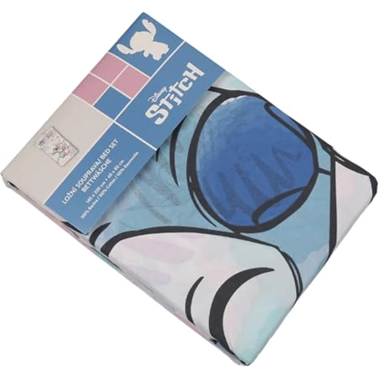 Sarcia. eu Kinderbettwäsche DISNEY Stitch Angel Bettwäsche, 100% Baumwolle, 140x200+60x80 cm – Bild 3