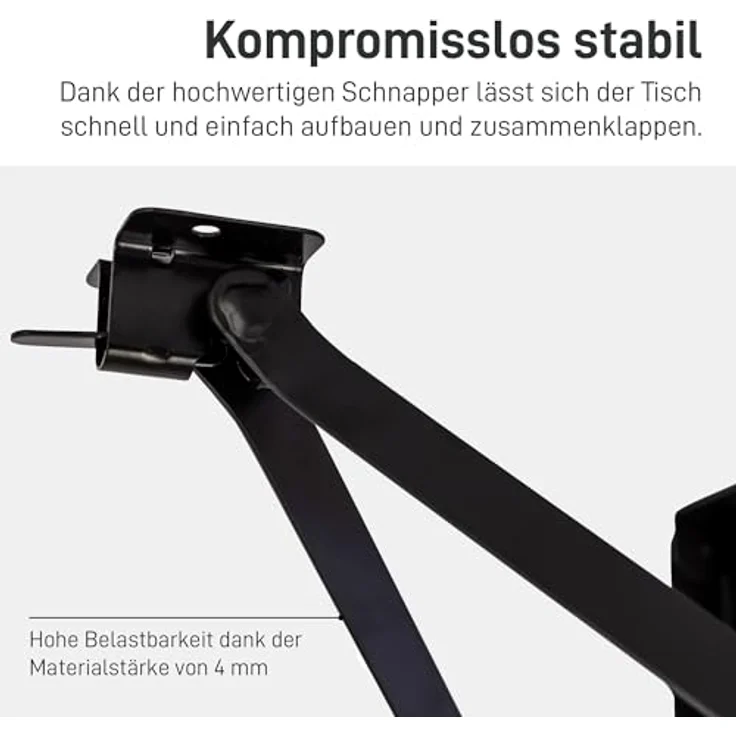 Natural Goods Berlin 2er Set Bierzeltgarnitur klappbar - Metall Gestell für Biertisch (Schwarz, 70x42 cm) - Tischbeine für Festzeltgarnitur - Stabiles Tischgestell für Garten, Terrasse & Camping – Bild 5