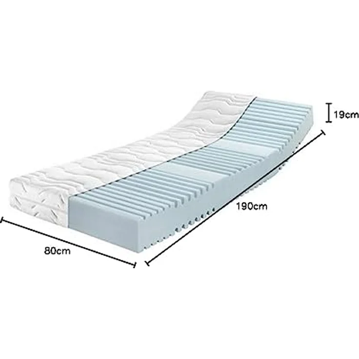 Komfortschaummatratze Comfortmatratze Ravo-PUR® mit RAVOTEX Funktio.., RAVENSBERGER Matratzen, 19 cm hoch, Ergonomisch, hohe Elastizität + Haltbarkeit, 7 Zonen, Made in Germany – Bild 3
