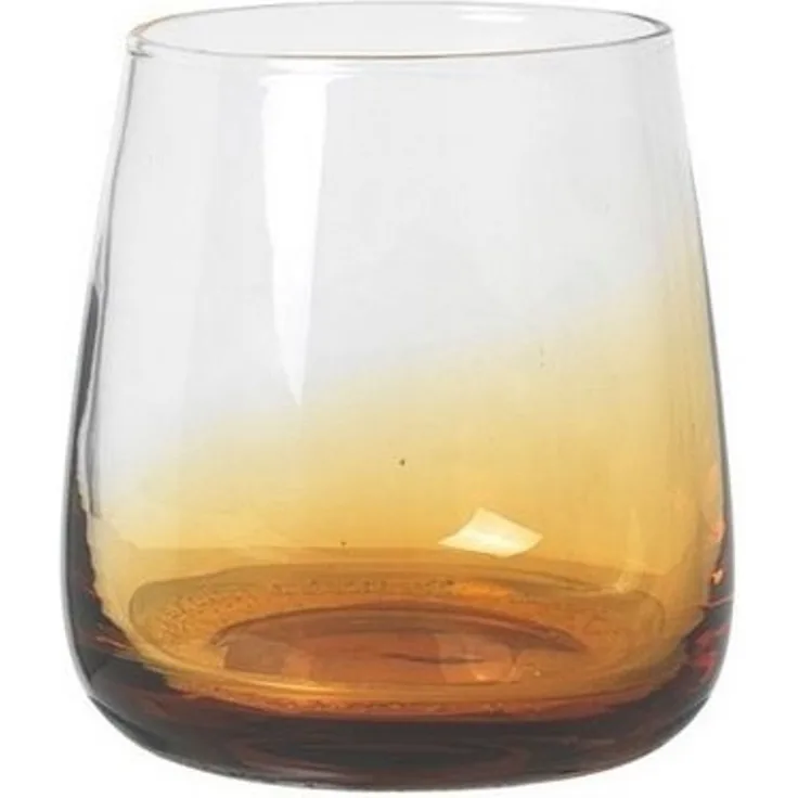 Broste Copenhagen Glas AMBER Trinkglas caramel 0,35 l, Mundgeblasenes Glas, Amber Glas