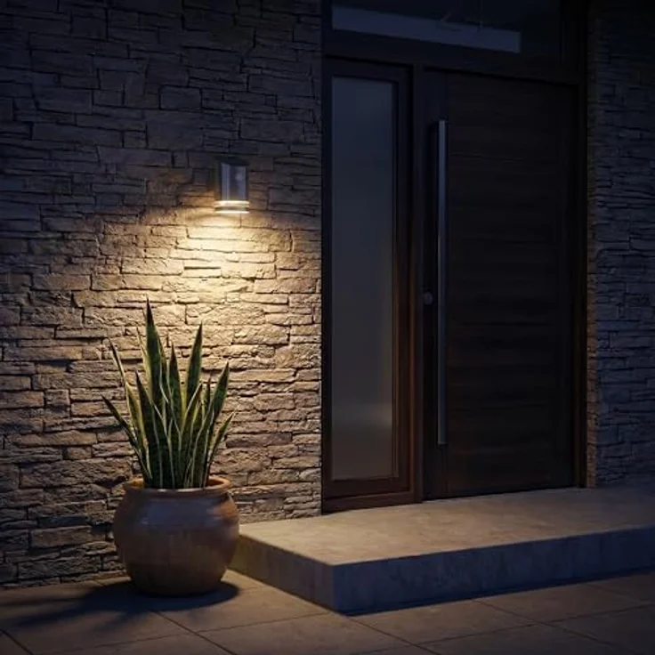 Smartwares Solare Außen‑Wandleuchte mit Bewegungsmelder – Warmweißes Licht – LED 75 lm – Wassergeschützt – Kabellos – Solarbeleuchtung für Eingang, Terrasse, Fassade oder Weg – 10.045.82 – Bild 5