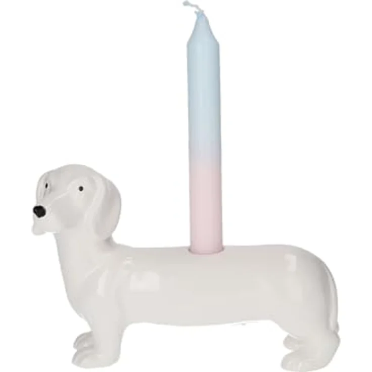 Gift Company Mignon Kerzenhalter Dackel weiß – Bild 2