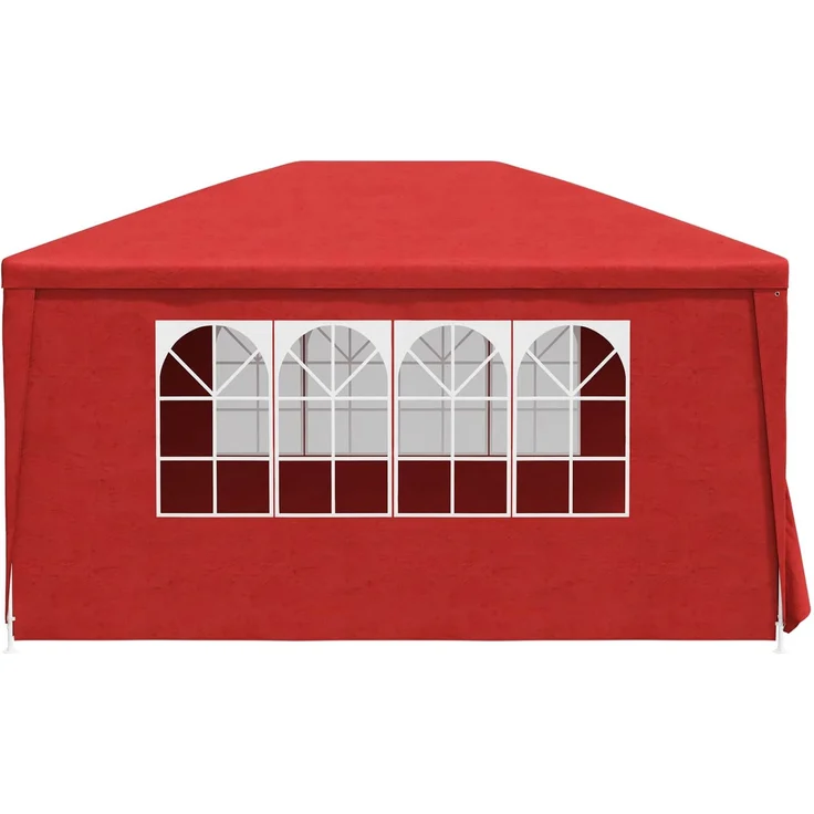 vidaXL Party-Zelt Rot 400 x 300 x 255 cm PE und Stahl 42032347 – Bild 5