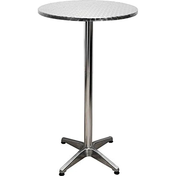 Bistro Stehtisch aus Aluminium, rund, H 110 cm