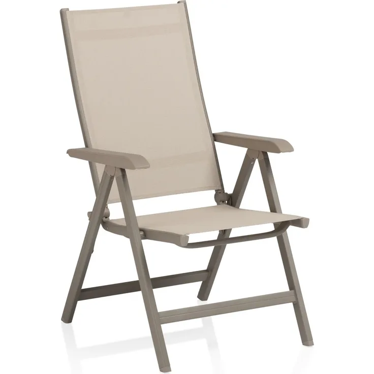 Kettler Basic Plus Klappsessel Multipositionssessel Taupe Beige Stucco