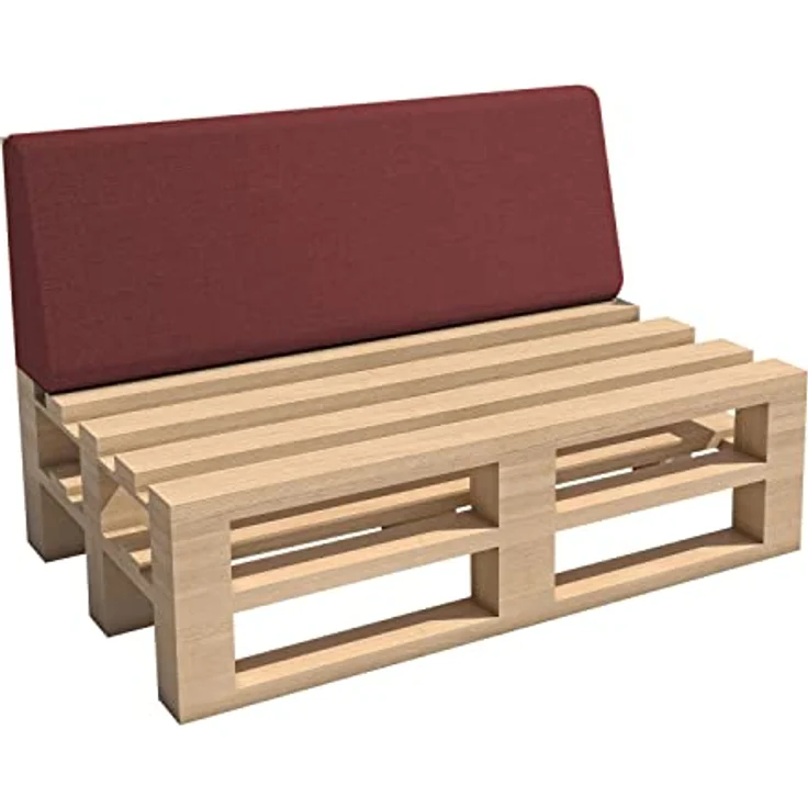 chilly pilley Palettenkissen Gartenkissen Palettenauflage Palettenpolster Indoor Outdoor Waschbar Abnehmbar Sitzkissen Rückenkissen (8er Set, Dunkelrot) – Bild 6