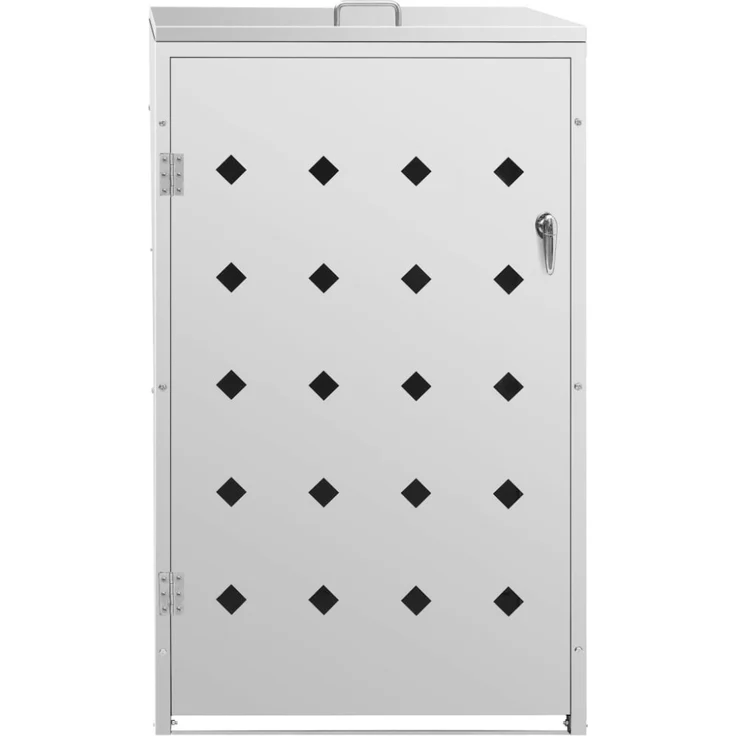 vidaXL Mülltonnenbox für 1 Tonne 240 L Edelstahl 145379 – Bild 4