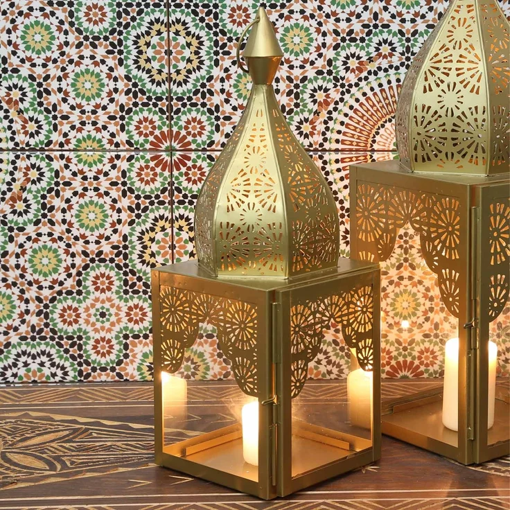 Orientalisches Windlicht Modena Gold M – Bild 12