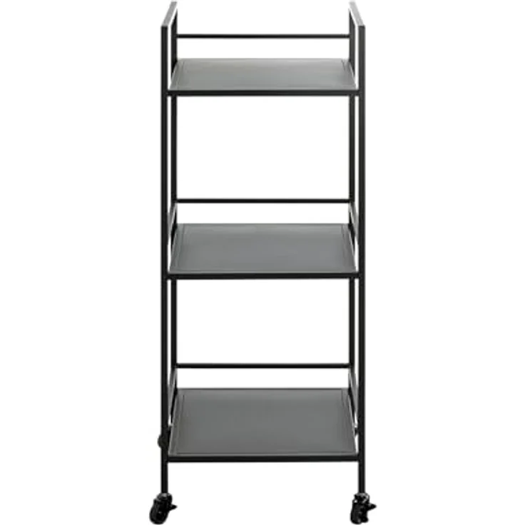 XXXL Beistelltisch, Schwarz, quadratisch, Metall, 35x92x35 cm, Stauraum, gastro- und objekttauglich, offenes Fach – Bild 2