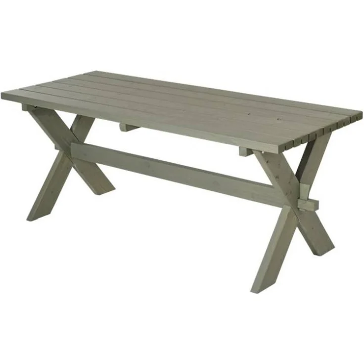 Plus Tisch Nostalgie 178x75x72cm graubraun rechteckig – Bild 1