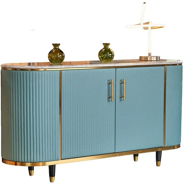 KAWOLA Sideboard MARIA, Marmorplatte Kunstleder verschiedene Farben