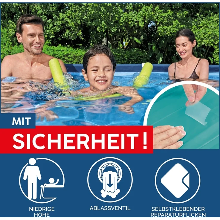 Bestway Steel Pro Frame Pool ohne Pumpe 300 x 201 x 66 cm, dunkelblau, eckig – Bild 7