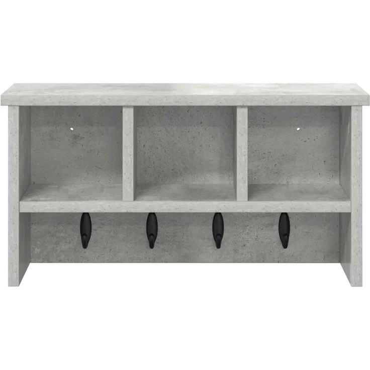 vidaXL Wandmontierter nachttisch mit Regal Beton Grau 50 x 16 x 26 cm 874310 – Bild 5