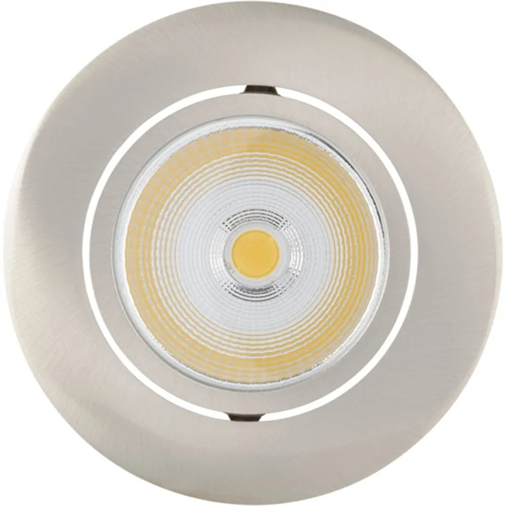 LED Einbauleuchte 5068 ECO Flat 8W nickel-gebürstet 4000K 38° 350mA, rund, 20° schwenkbar - Außen: Ø88mm, Bohr Ø68mm ET: 25mm - nickel-gebürstet (Edelstahloptik) - 8W - nickel-gebürstet (Edelstahlopti