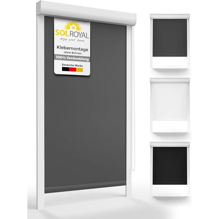 Sol Royal PVC Kassettenrollo SolReflect K24 Anthrazit, 175 x 70 x 4.2 cm – Bild 1