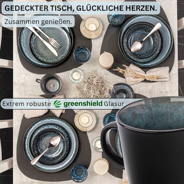 SÄNGER Kaffeebecher Set Manila - 6 teilig aus Steingut – Bild 3