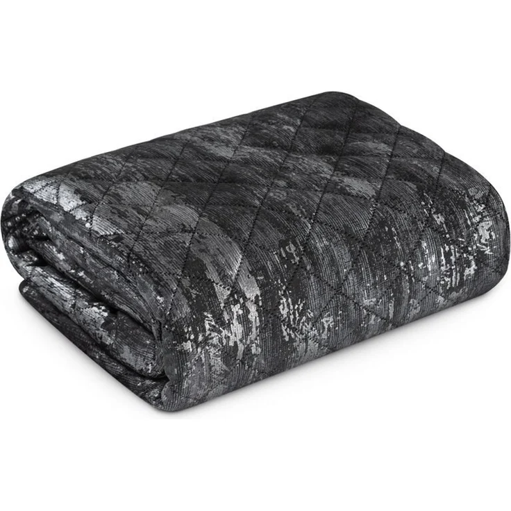 Elegante Tagesdecke Decke BLINK 3 schwarz 170X210 cm schwarz silber – Bild 3