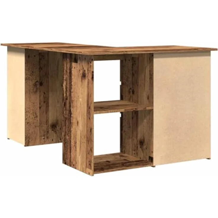 vidaXL Eckschreibtisch Altholz-Optik 145x100x76 cm Holzwerkstoff 855962 – Bild 8