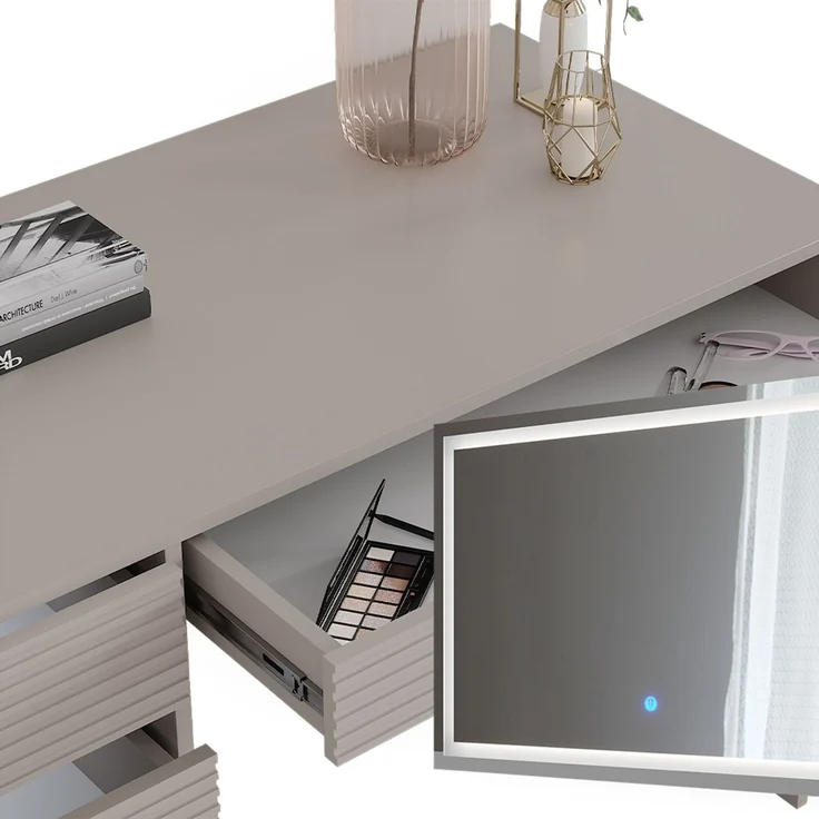 Schminktisch Sherry Cashmere 120 cm mit LED-Spiegel Vicco – Bild 6