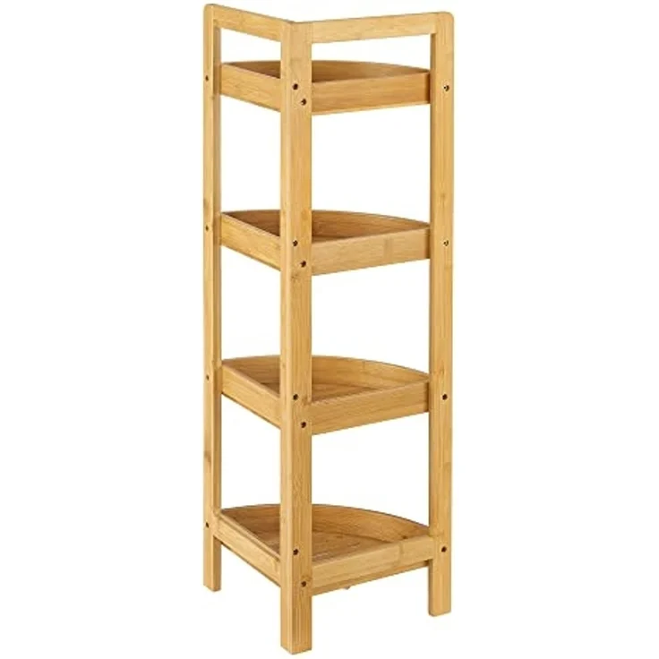 Bambus Badregal Lestijärvi Eckregal mit 4 Ablagen 80x23x23cm [en. casa] – Bild 5