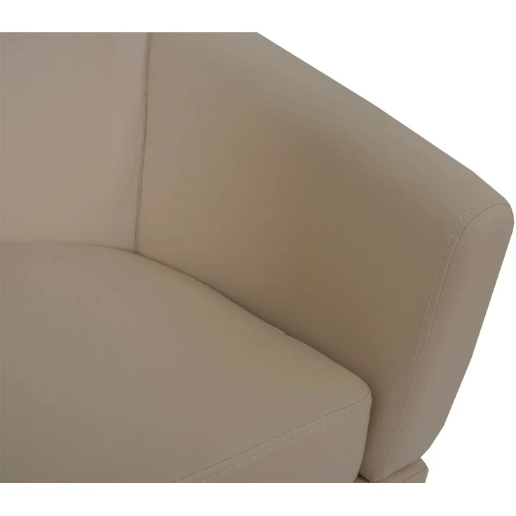 Lounge-Sessel HWC-O17, Sessel Clubsessel Cocktailsessel, FSC®-zertifiziert Kunstleder ~ creme – Bild 5