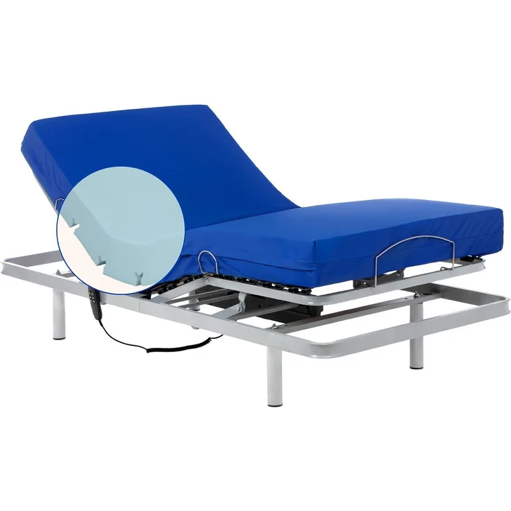Geriafy - Elektrisch verstellbares Bett mit Professional HR Kaltschaummatratze 80x200 cm | 4 Zonen Lattenrost | Wasserdichter Bezug | Stabil & Komfortabel