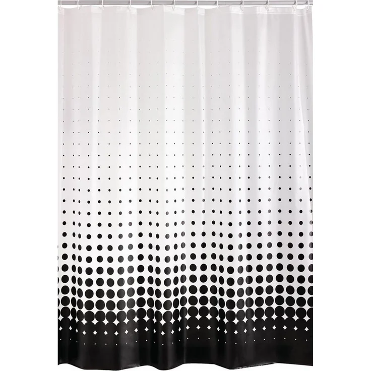 Ridder Duschvorhang Blacky Semitransparent-schwarz Breite 120 cm – Bild 1