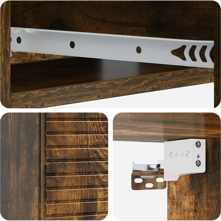 vidaXL Wandmontierter Beistelltisch Geräucherte Eiche Holzwerkstoff 898660 – Bild 8