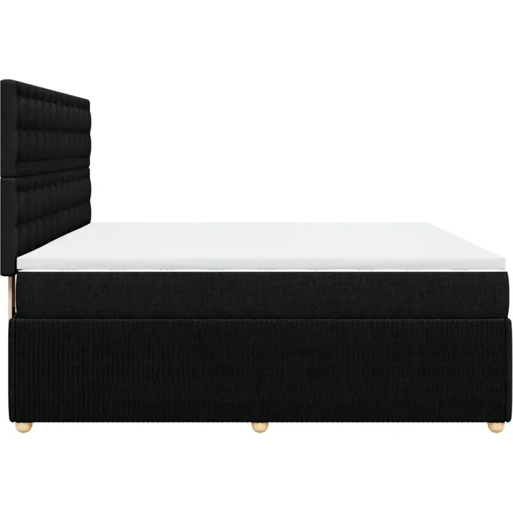 vidaXL Boxspringbett mit Matratze Schwarz 180x200 cm Stoff 3294451 – Bild 7