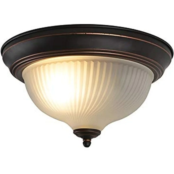 Qazqa Deckenleuchte Classico, ohne Leuchtmittel, E27, Braun, Klassisch / Antik, Glas, 1-flammig – Bild 5