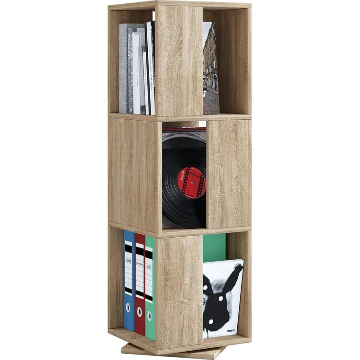 VCM Büroregal & Bücherregal Stifta 916969 Sonoma-Eiche H. 109 x B. 34 x T. 34 cm