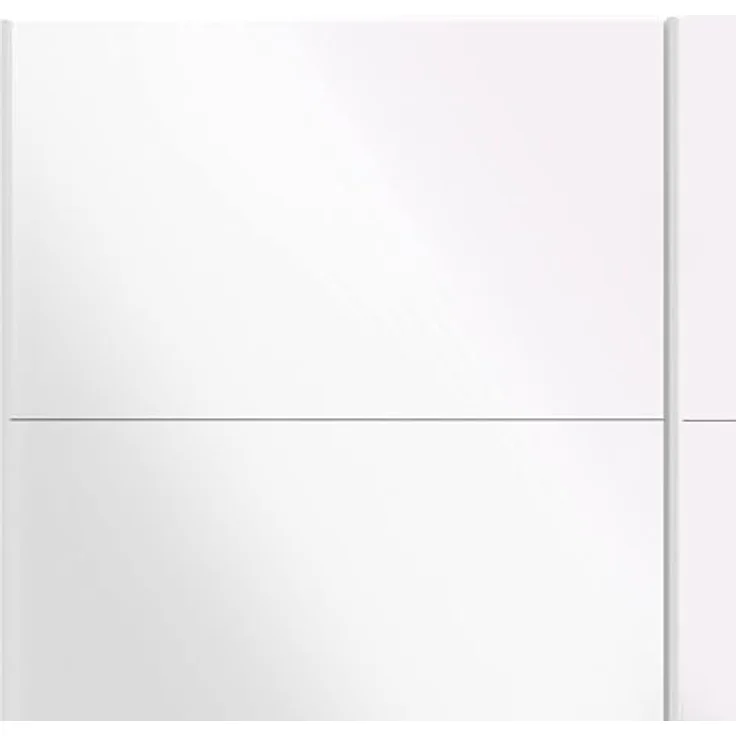 Dmora - Kleiderschrank 2 Türen Emeraude, Schlafzimmermöbel, Schrank, Garderobe, 182x61 h220 cm, Glänzendes Weiß – Bild 5