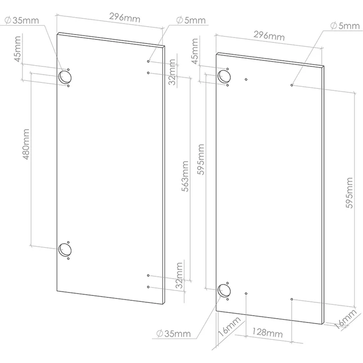 Küchenfront R-Line Anthrazit Hochglanz 59.2 x 71.3 cm Möbelfront für den Eckunterschrank Vicco – Bild 2