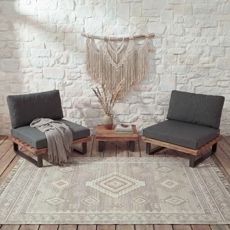 2er-Set Lounge-Sessel HWC-H54, Garten-Sessel, Spun Poly Akazie Holz FSC-zertifiziert Alu ~ braun, Polster dunkelgrau