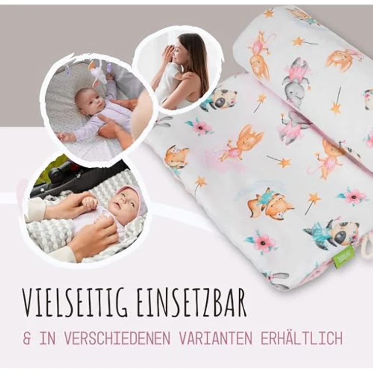 LULANDO Babydecke Kuscheldecke Krabbeldecke aus 100% Baumwolle, antiallergisch, Standard 100 von Oeko-Tex, hergestellt in der EU,(100x75 cm). Kuschelige Lieblingsdecke für Ihr Baby. – Bild 8