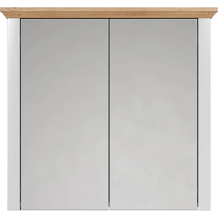 Badezimmer Spiegelschrank Landside in grau und Eiche 78 cm